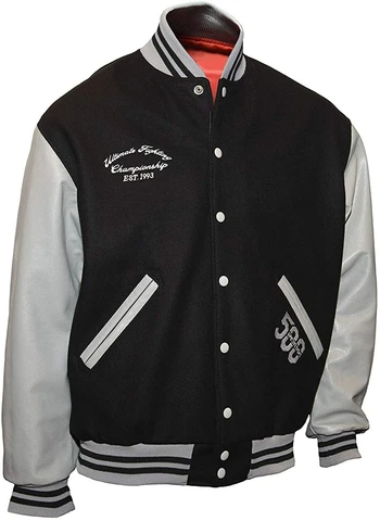 Officially Licensed UFC Men's NYC Letterman Jacket Size Medium Ultimate Fighting Cover