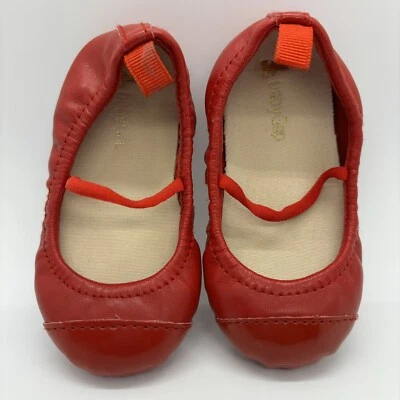 Zapatos planos de ballet rojos Baby Gap Mary Jane para niños pequeños correa elástica talla 12-18 meses Foto 1 de 4