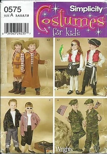 S 4918 sewing pattern COSTUME Wild West Pirate Army Fonzie sew sizes 3,4,5,6,7,8 - Picture 1 of 1