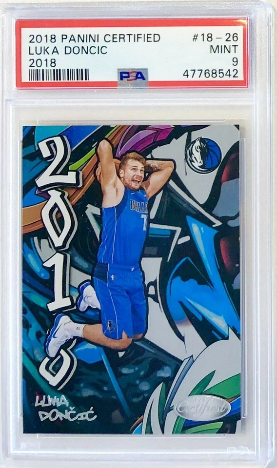 Luka Doncic PSA 9 graded Panini certified graffiti rookie card - Image 1 of 1