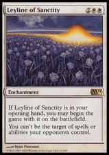 MTG Leyline of Sanctity FOIL Italian EXC-Leyline of Sanctity-m11-Magic
