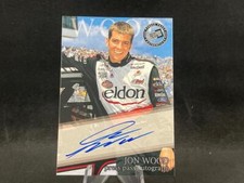 2001 PRESS PASS SIGNINGS NASCAR RACING JON WOOD SIGNATURES DRIVER AUTO