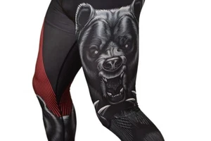 Adult Medium JiuJitsu Pant MMA Leggings Wrestling Compression Tights Fitness - Picture 1 of 5