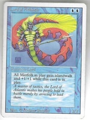 MTG Revised Lord of Atlantis Rare EX Magic the Gathering  - Image 1 of 2