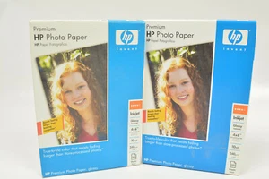 HP Premium 4x6 Inch Glossy Inkjet Photo Paper 1 New 24 Sheets From Opened Box - Picture 1 of 6