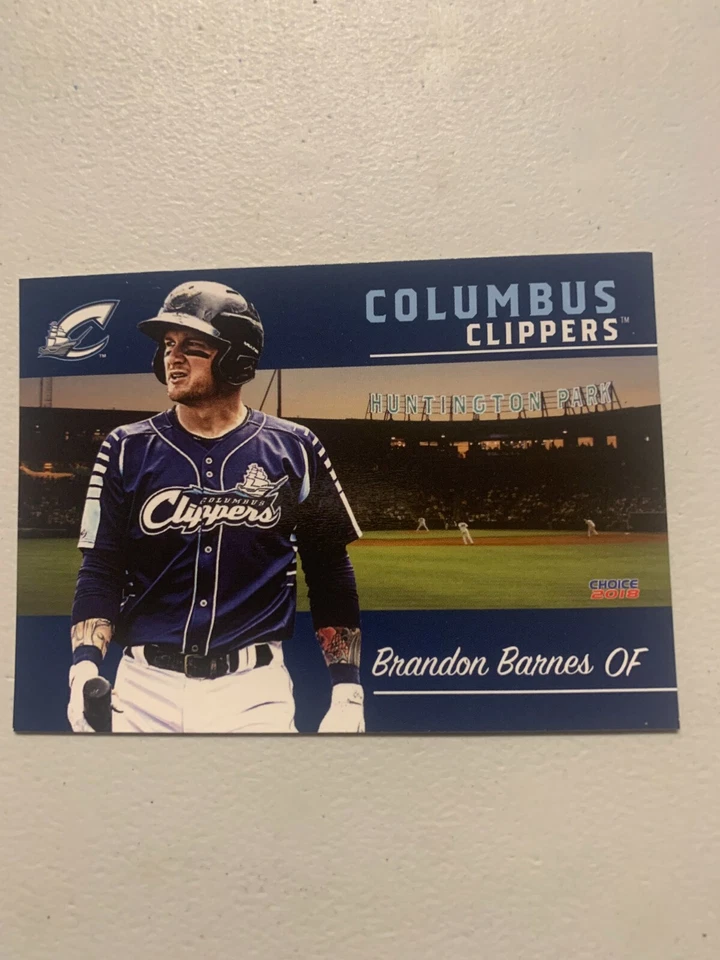 Brandon Barnes 2018 Columbus Clippers Team Card - Image 1 of 1