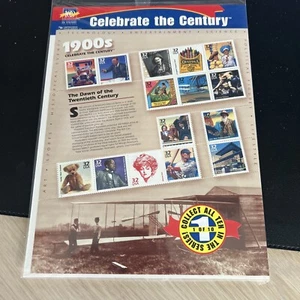 celebrate the century USA COMPLETE stamps set 1900-1990's  10 Sheet collection - Picture 1 of 11