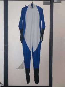 Latex Rubber Gummi Cosplay Catsuit Bodysuit blue&white Party uniform Fixed Men M - Picture 1 of 2