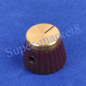 Amplificador de tubo de guitarra Marshal JTM JCM Plexi 20 piezas perilla de volumen tapa dorada 1/4 6,35 marrón - Imagen 1 de 2