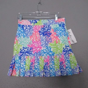 Lulu B Skort Skort XS bunt hell Strand Urlaub UPF Plissee Nylon Elasthan Neu mit Etikett - Bild 1 von 11