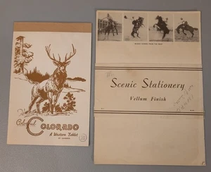 Vintage Stationary - Western Deer Sanborn Tablet & Rodeo Scenic Vellum * Read * - Picture 1 of 15