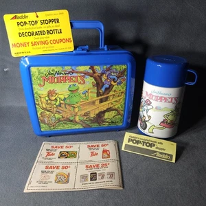 Fiambrera y termo Aladdin de plástico azul Jim Henson Muppets de colección - Imagen 1 de 24