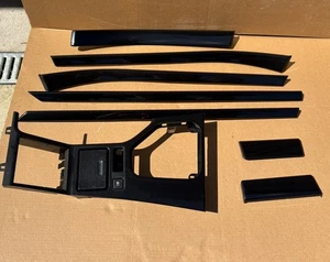 BMW E39 Black Original High Gloss Piano Schwarz Decorative Interior Trim v2 - Picture 1 of 14