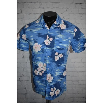 J Crew Dress Shirt Hawaiian Style Mens Size Small FLEX Blue Floral NEW - Image 1 of 4