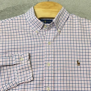 Ralph Lauren Hemd Herren Large rosa blau kariert Langarm Button Down Hemd - Bild 1 von 6