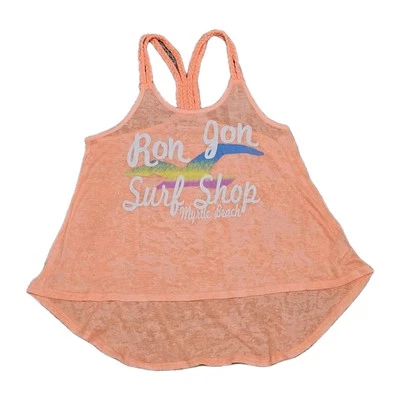 Ron Jon Surf Shop Sleeveless Shirt Women's Medium Bright Orange Myrtle Beach  - Image 1 of 4