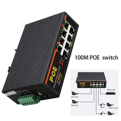 10/100Mbps Ethernet Network Switch game POE Switch Internet Splitter RJ45 Hub - Image 1 of 4
