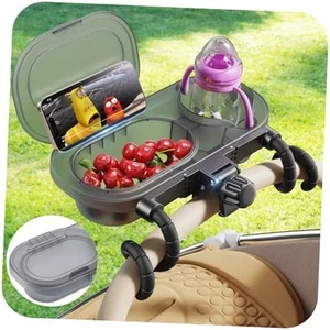3-in-1 Universal Stroller Snack Tray Attachment with Dust Cover Sturdy - Picture 1 of 8