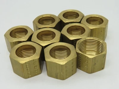 Fairview 61-8 Brass Compression Nut 1/2" Tube Lot of 9 USED - Image 1 of 2