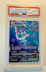 Pokemon Vaporeon VMAX Premium Coll. Full Alt Art Promo SWSH182 PSA 10 Gem Mint - Picture 1 of 2