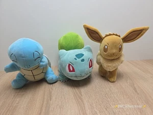 Bisasam, Schiggy, Evoli - Pokemon Plüschtier / Kuscheltier / Plüschfigur     - Bild 1 von 5