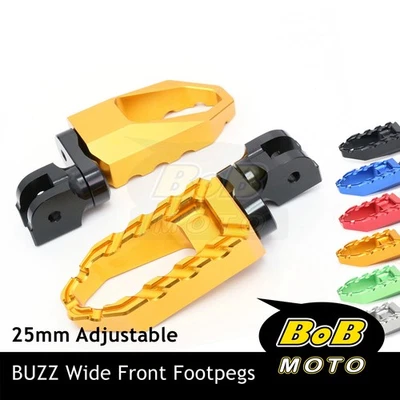 Clavijas de pie Buzz Rider 25 mm extensibles para Kawasaki Ninja 1000 2014 2015 2016 2017 Foto 1 de 4