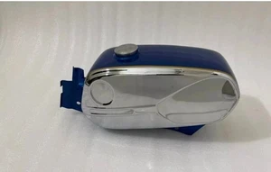 FIT FOR Zündapp Ks 50 Super Sport Type 517-20 Blue Chrome Steel Petrol Tank 1971 - Picture 1 of 4