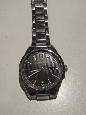 Hamilton Watch Broadway DayDate Black Stainless Steel H43311135 H433110 VG - Immagine 1 di 4