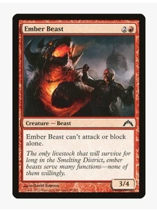 Ember Beast MTG DGM LP | Pauper EDH Aggro Go-Wide Tokens Beast Tribal RDW - Picture 1 of 3