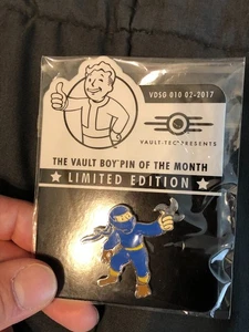 FFallout Limited Edition The Vault Boy Pin of The Month 02 2017 Ninja - Picture 1 of 2