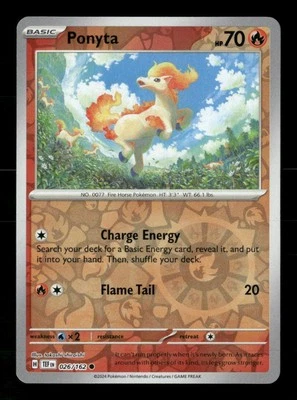 Ponyta Reverse Holo #026/162 SV05: Temporal Forces Pokemon - Image 1 of 2