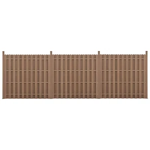 neu.holz WPC Gartenzaun Sichtschutz Windschutz Lamellenzaun Zaun 562x185cm Braun - Bild 1 von 6