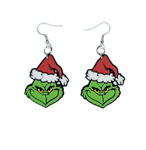 Grinch Earrings Lead and Nickle Free Fishhooks Hypoallergenic Christmas