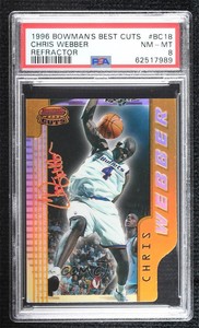 1996-97 Bowman's Best Cuts Refractor Chris Webber #BC18 PSA 8 HOF