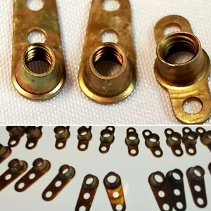 20 BRASS BACKPLATE FEMALE 10 EACH 5 EACH 5 EACH SEE PICS - Picture 1 of 12