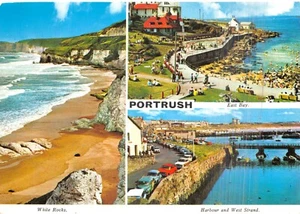 BAMFORTH VIEWS POSTCARD WHITE ROCKS PORTRUSH USED CONTINENTAL SIZE GD+ - Picture 1 of 2
