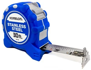 Komelon SS130 30' X 1" Stainless Steel Gripper Tape Measure - Picture 1 of 4