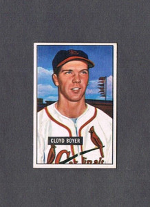 1951 BOWMAN CLOYD BOYER RC CARD #228 NM-MINT ST LOUIS CARDINALS