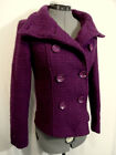 Charlotte Russe Peacoat Jacket Xs Plum Purple Double Breasted Coat Spring Cozy