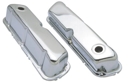 Trans-Dapt 9237 Chrome Plated Steel Valve Cover 62-85 SB Ford 260 289 302 351W - Image 1 of 3