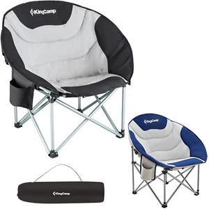 KINGCAMP MoonChair XL Camping Klapp Stuhl Garten Falt Sessel Kühltasche 150 kg - Bild 1 von 28