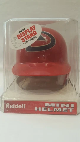 MLB ARIZONA DIAMONDBACK RIDDELL MINI BASEBALL HELMET WITH DISPLAY STAND NOS 2007 Cover