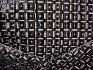 16-3/8 Groundworks GWF-3703 Menger Velvet Black Square Upholstery Fabric - Picture 1 of 4