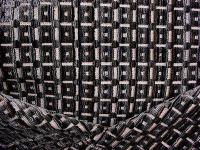 16-3/8 Groundworks GWF-3703 Menger Velvet Black Square Upholstery Fabric - Image 1 of 4