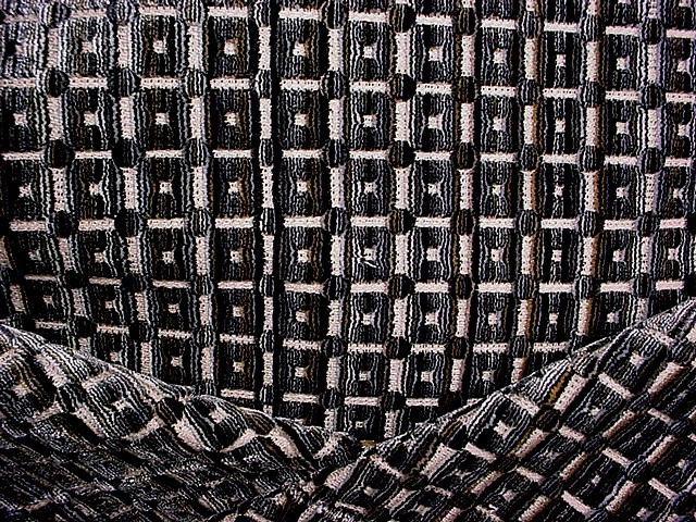 16-3/8 Groundworks GWF-3703 Menger Velvet Black Square Upholstery Fabric - Image 1 of 4