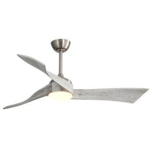 52Inch Brushed Nickel Ceiling Fan Light W/ 6 Speed Remote Energy-saving DC Motor - Picture 1 of 6
