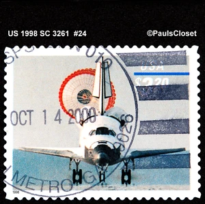 US 1998 SC 3261 $3.20 SPACE SCHUTTLE LANDING MULTICOLOR UNG S/AD FINE/VFINE #24 - Picture 1 of 2