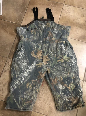 Cabela's Men's Size XL Short Insulated Hunting Overalls Bib Camo Realtree Wood - Image 1 of 4