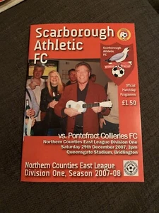 2007 Scarborough Athletic V Pontefract Collieries Football Programme 1st Season - Picture 1 of 2