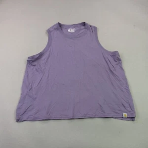 Carhartt Shirt Girls XL Crew Neck Lightweight Casual Sleeveless Purple Ralaxed - Picture 1 of 10